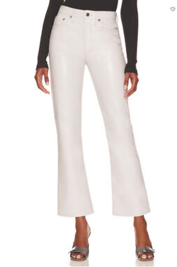 AGOLDE NWT Recycled Leather Relaxed Boot Jean Pant in Wisp // 28